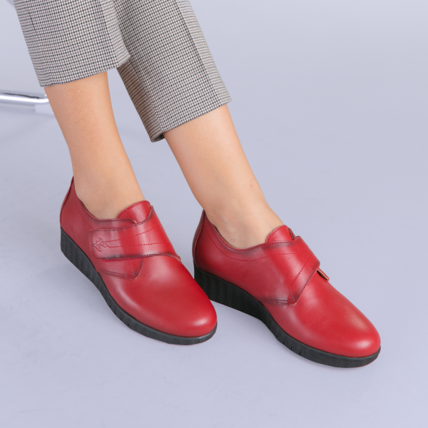 Δερμάτινα παπούτσια  Latina κόκκινα - Kalapod.gr